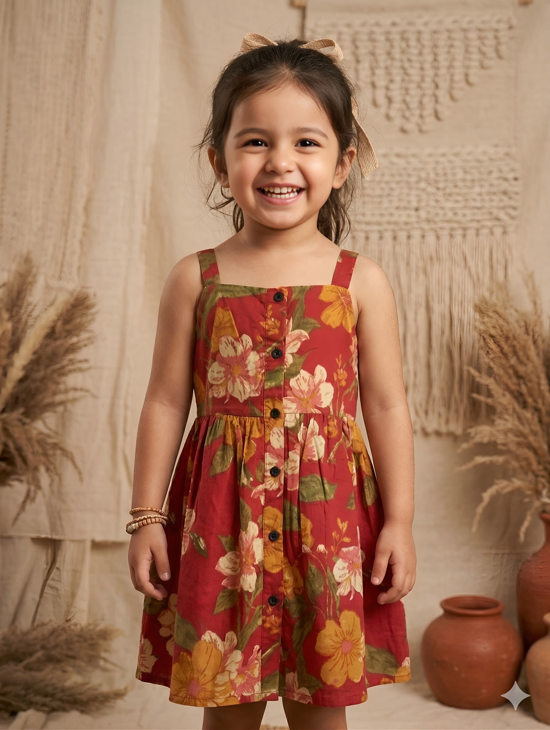 Floral Cotton Dress for Girls
