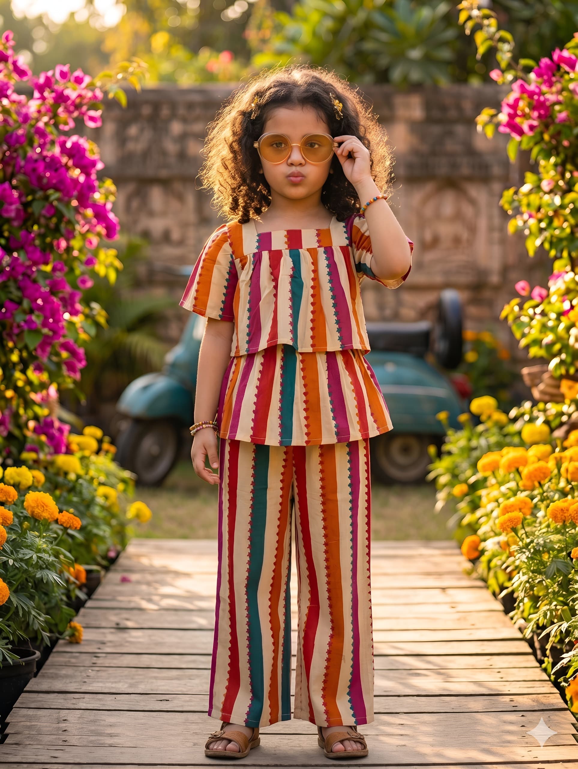 Multicolor Stripe Co-ord Set