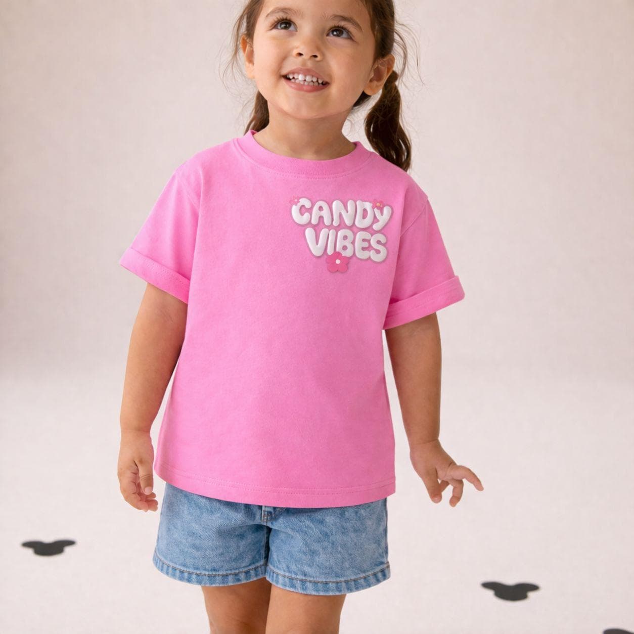 Candy Vibes Girls Premium Cotton Girls T-Shirt