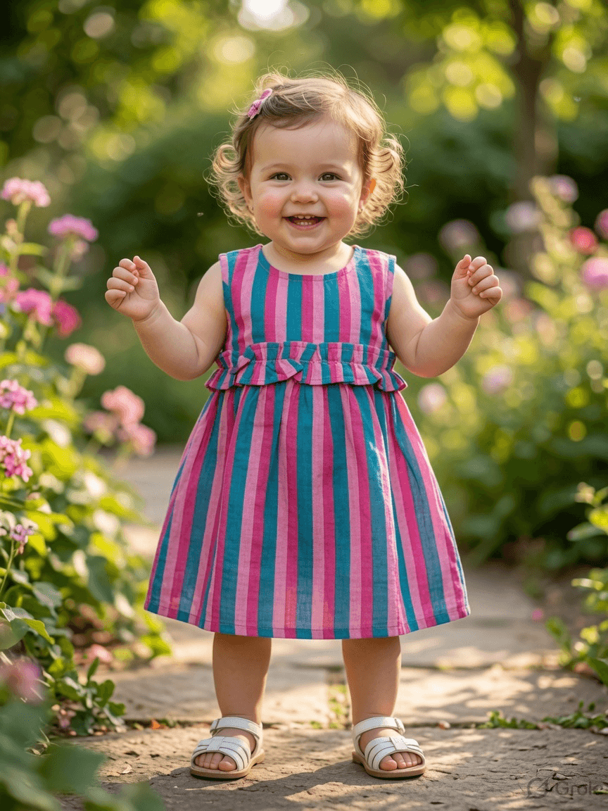 Candy Stripe Cotton Frock