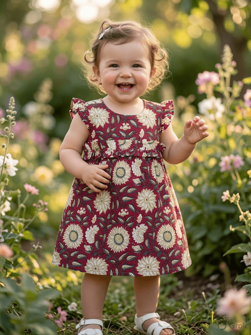 Blossom Charm Premium Cotton Frock