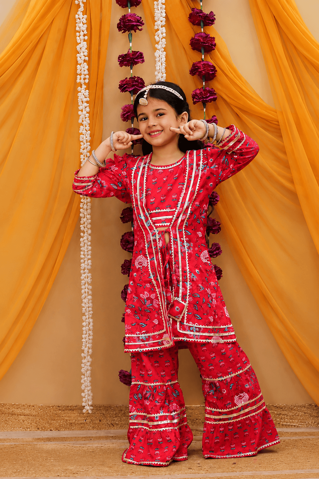 Girls Festive Sharara Set β Premium Cotton Ethnic Wear
