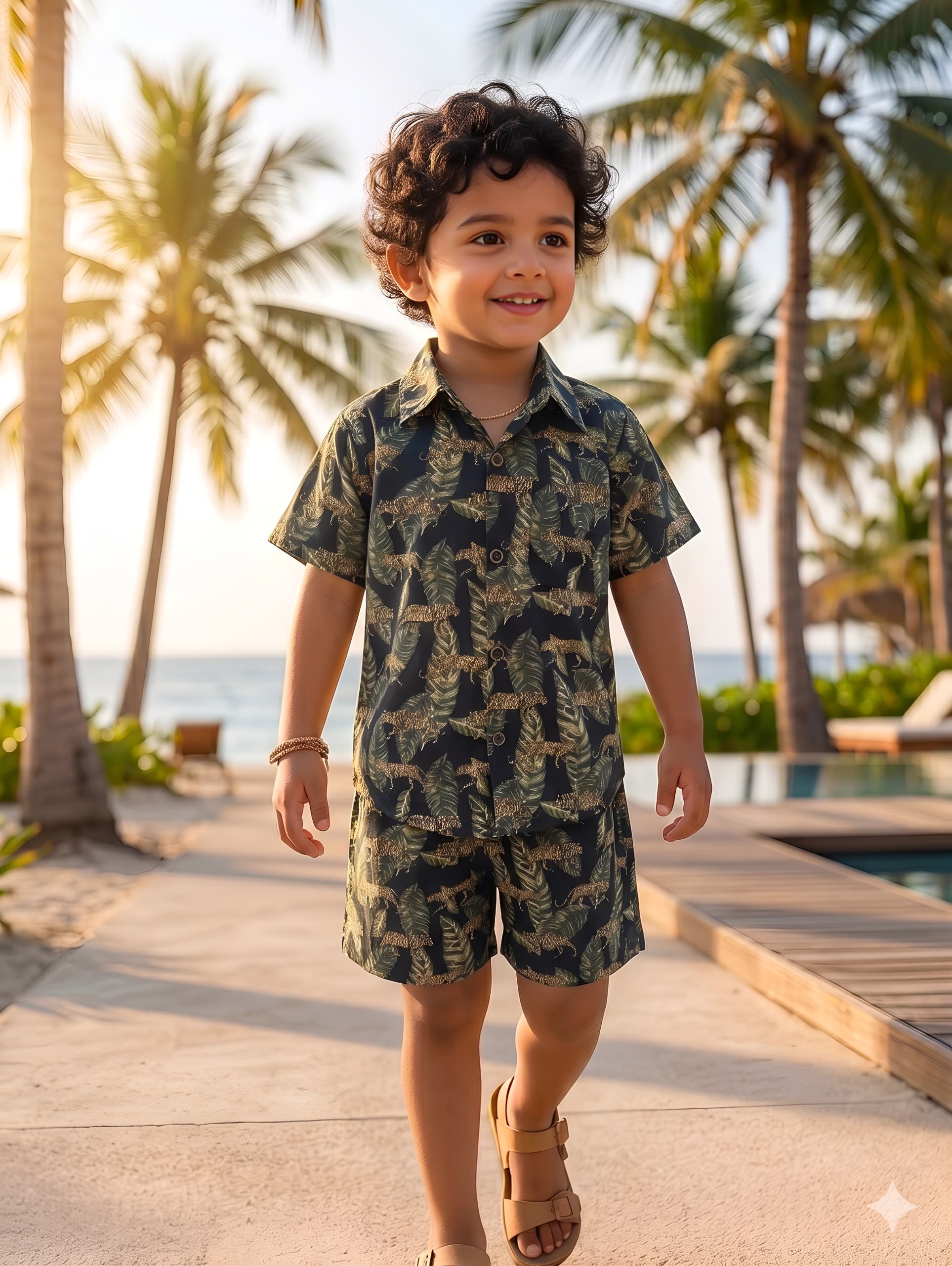 Boys Premium Cotton Tropical Co-ord Set