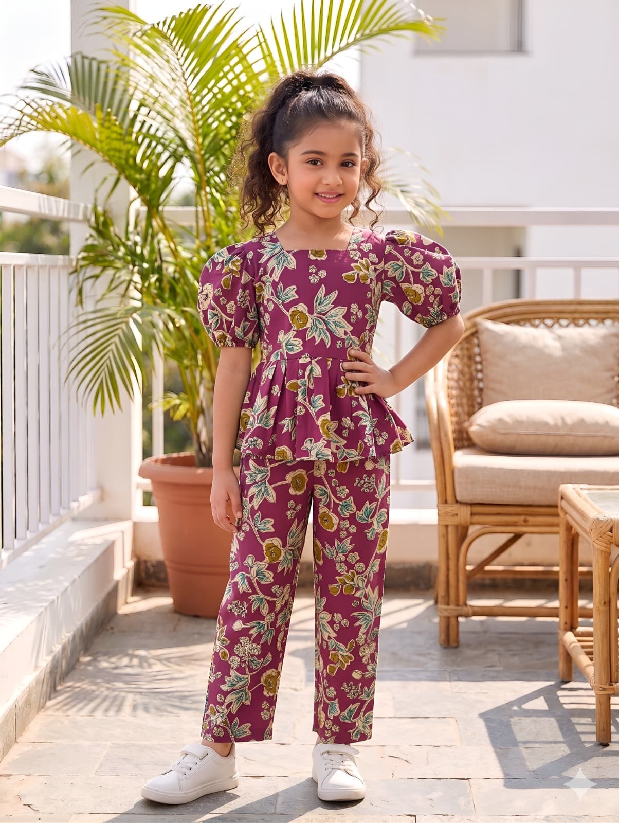 Square Neck peplum Top