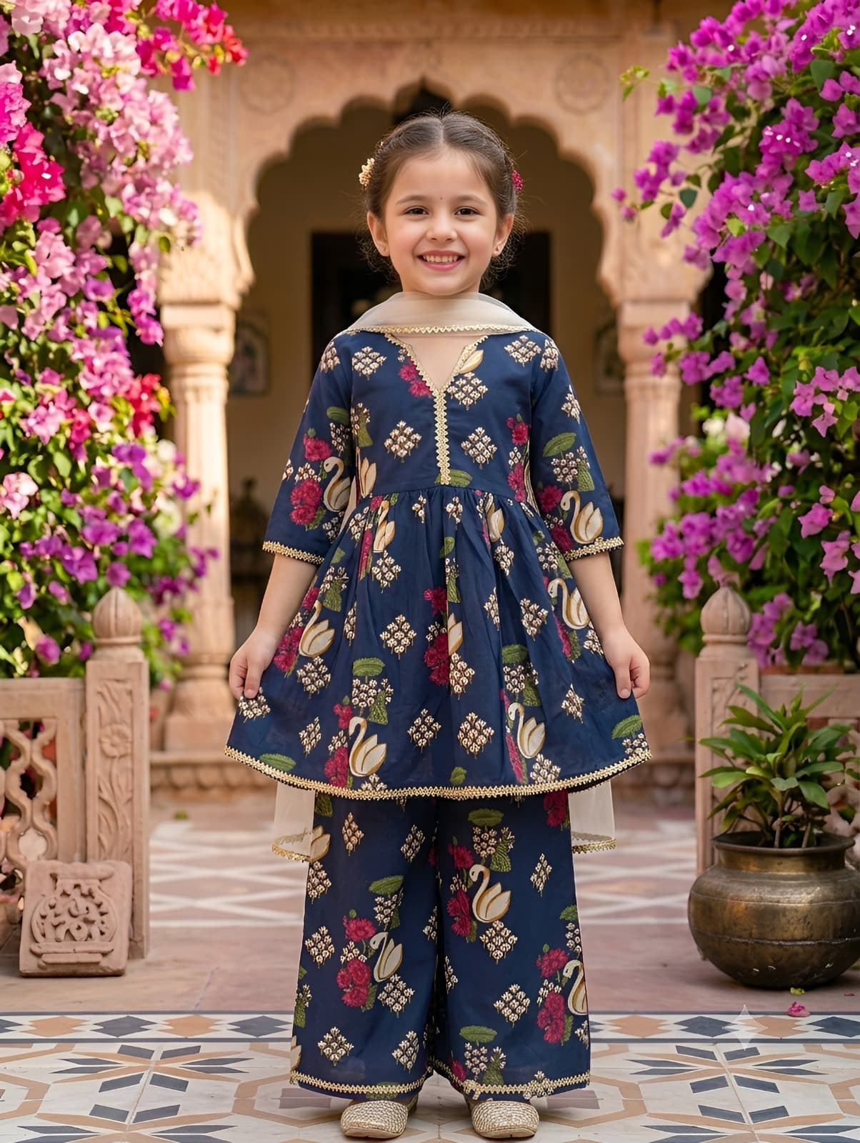 Navy Swan Garden Co-Ord Set